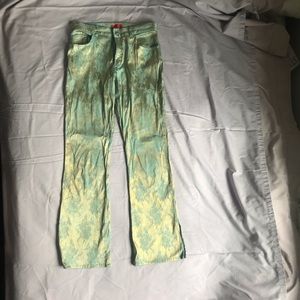 Gold and Blue Jane Doe pants